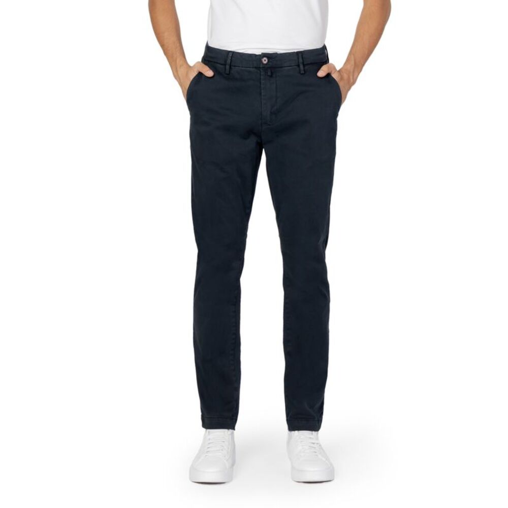 Borghese Chinos Straight Fit Pants Men Blue